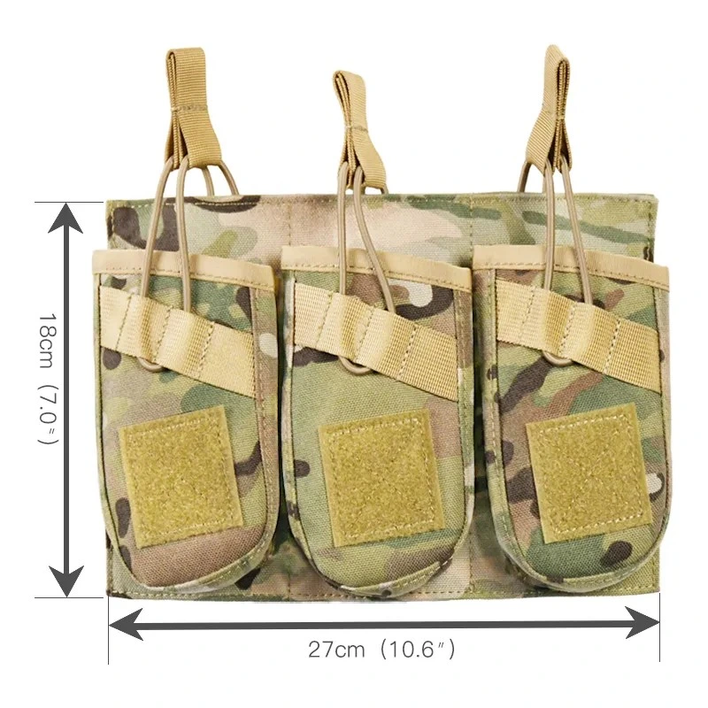 Tactical Triple Mag Pouch 7.62 Molle Pouch Vest Accessories in Khaki