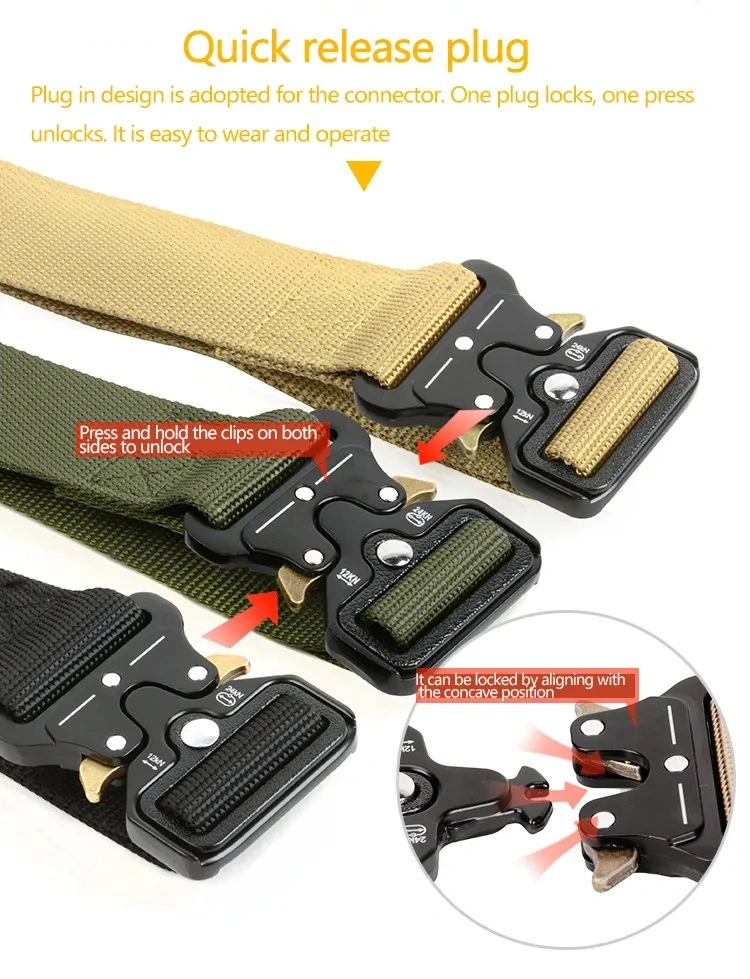 Factory Wholesale Buckle Canvas Tool Waist Nylon Custom Camouflage Tactical Belt