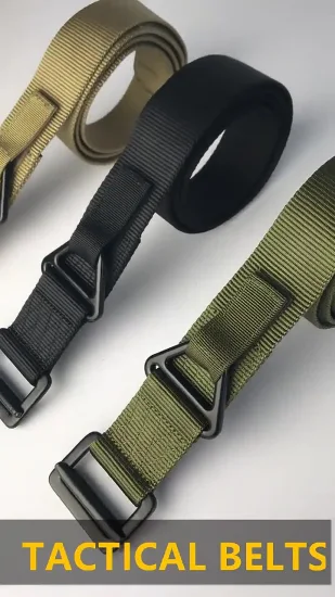 Heavy Duty OEM ODM Adjustable Custom Police Army Style Belt Combat Outdoor Elastic Nylon Polyester Webbing Tactical Military Style Belts