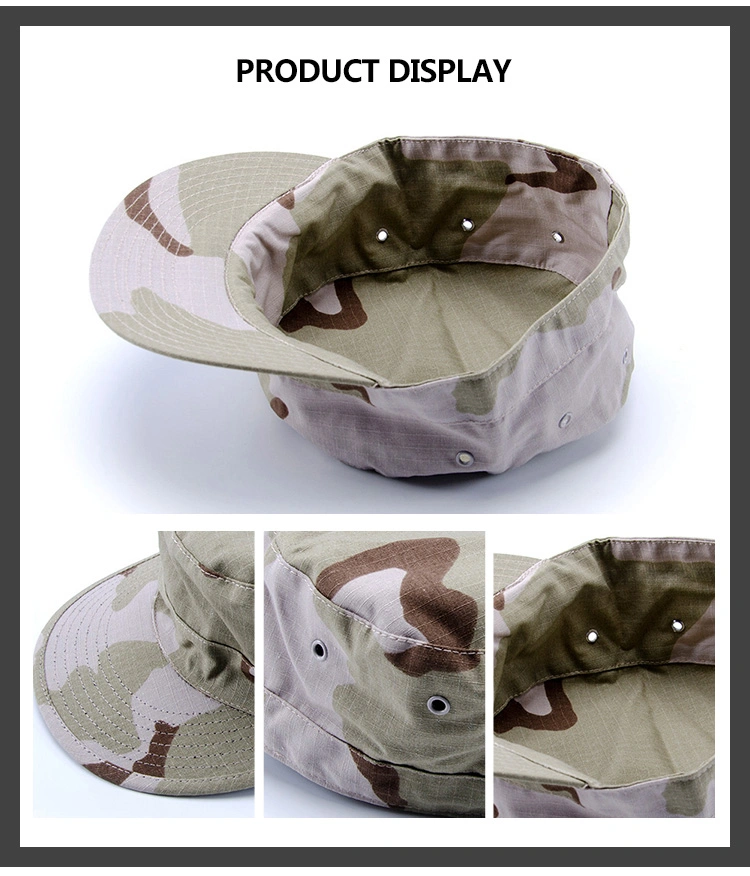 Men Multicam Soldier Combat Train Hat Flat Hunting Tactical Caps Tri-Color Desert