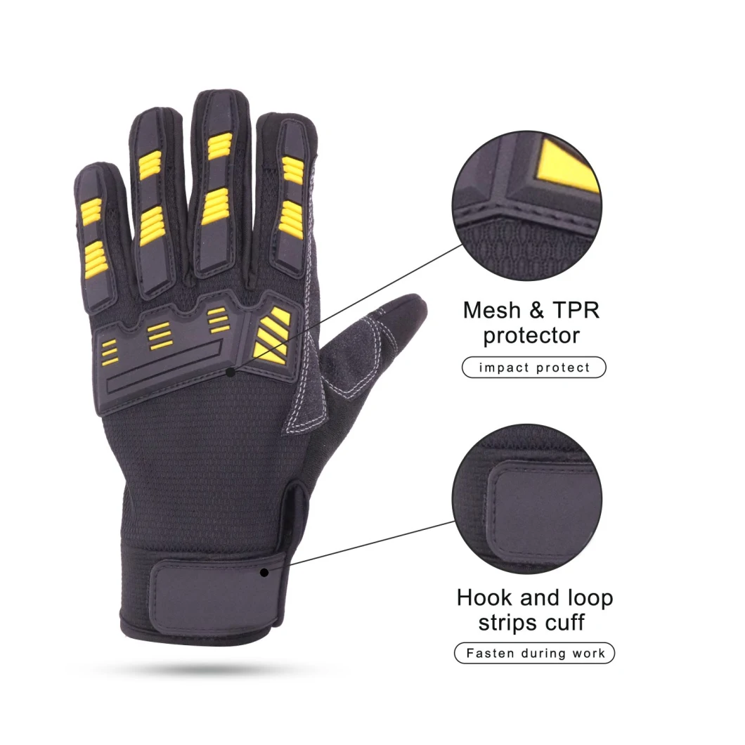 Pri Abrasion Resistant Synthetic Leather Touch Screen Gloves Impact Work Glove Mechanics Tactical Gloves