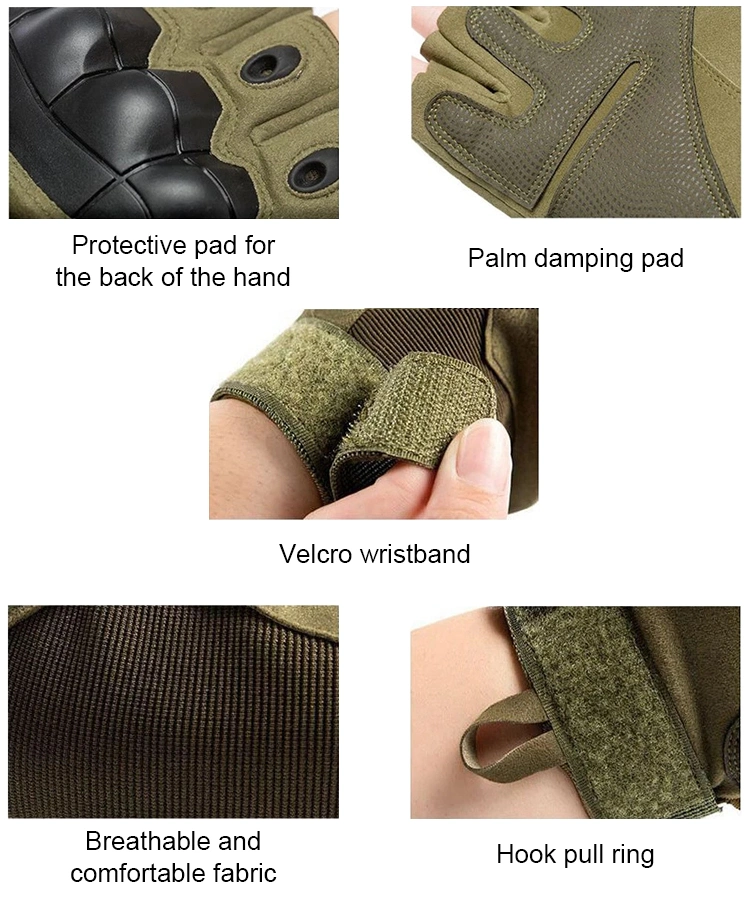 Full Finger Knuckle Protection Hiking Camping Motorcycle Touch Screen Tactical Gloves