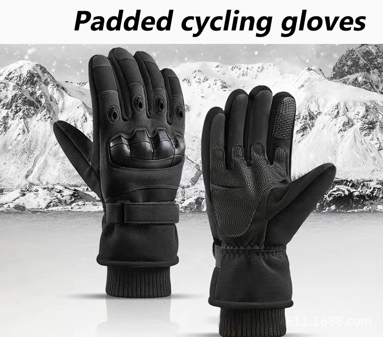 Plush Fleece Thicken Micro-Touch Nylon Green Microfiber Racing Sports Tactical Softshell Glove