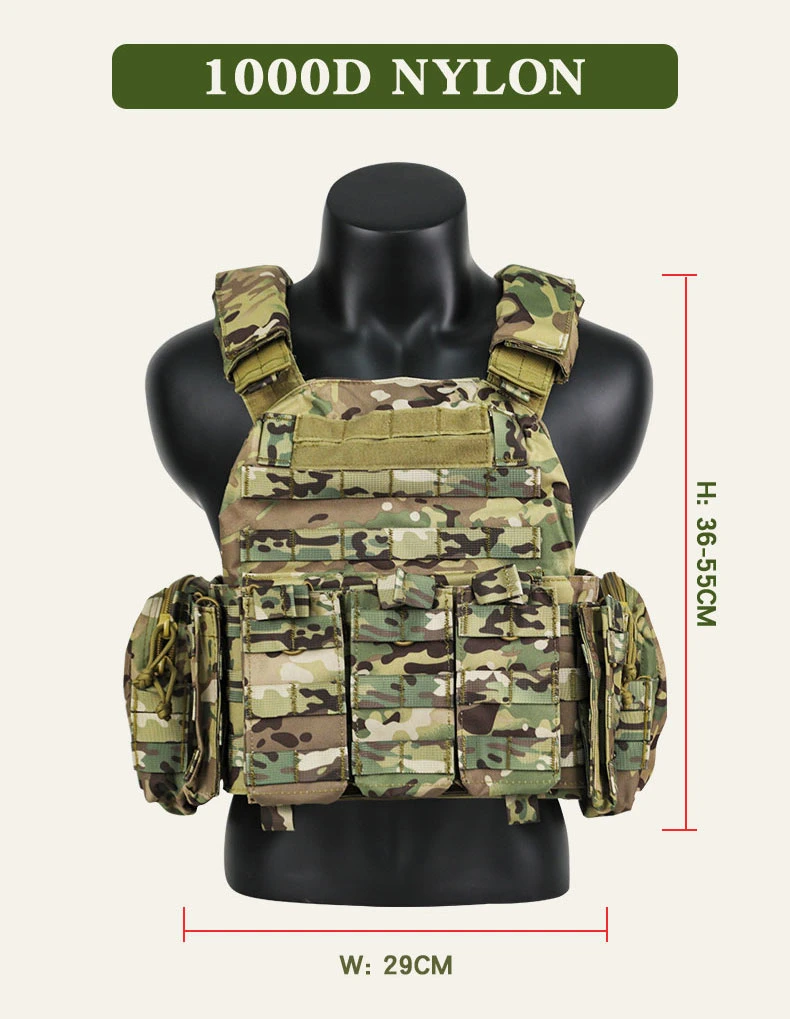 Custom 800d Policam Combat Camouflage Tactique Plate Carrier Vest